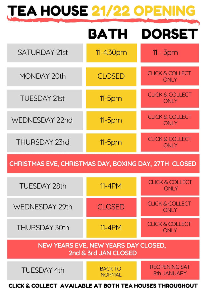 Our Christmas 21/ New Year 22 Opening Hours