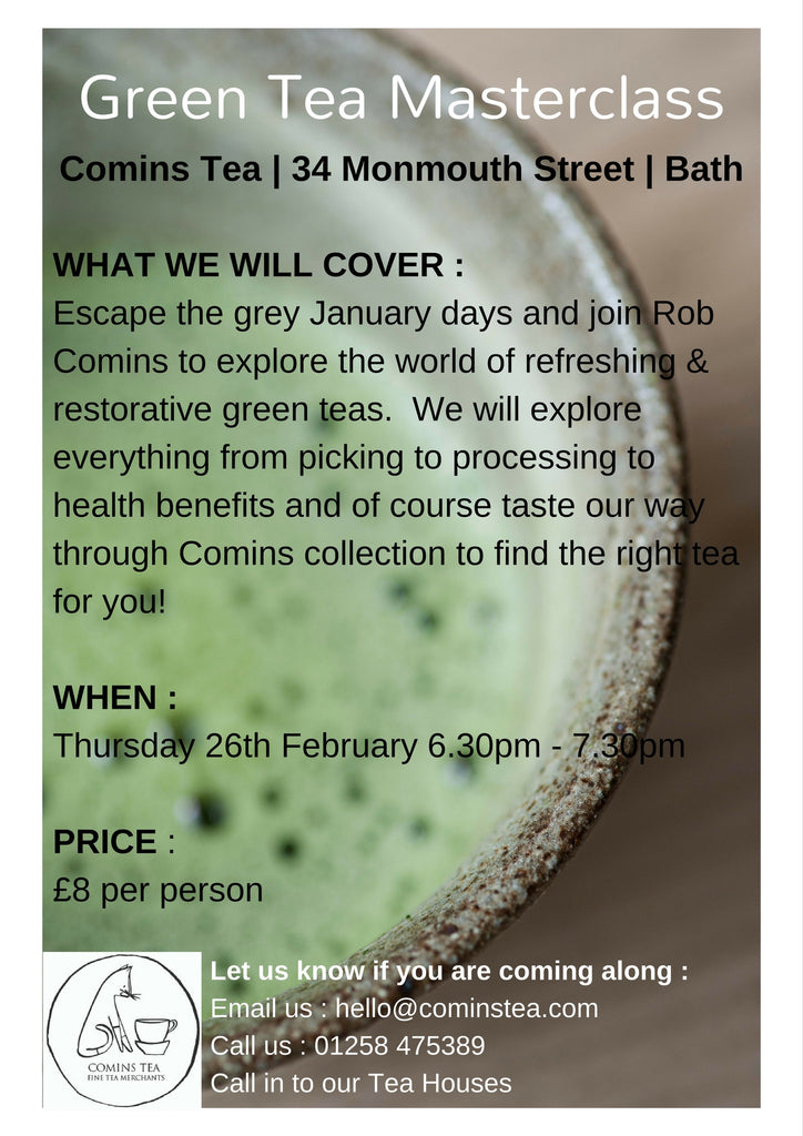 Green Tea Masterclass | Bath Tea House | 26th January | 6.30-7.30pm