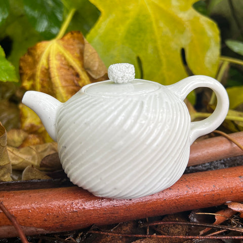 120ml porcelain ash glazed teapot [Seong Il Hong : Boseong, South Korea ]