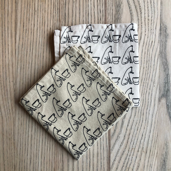 Comins Cat Tea Napkin : Natural Organic Cotton