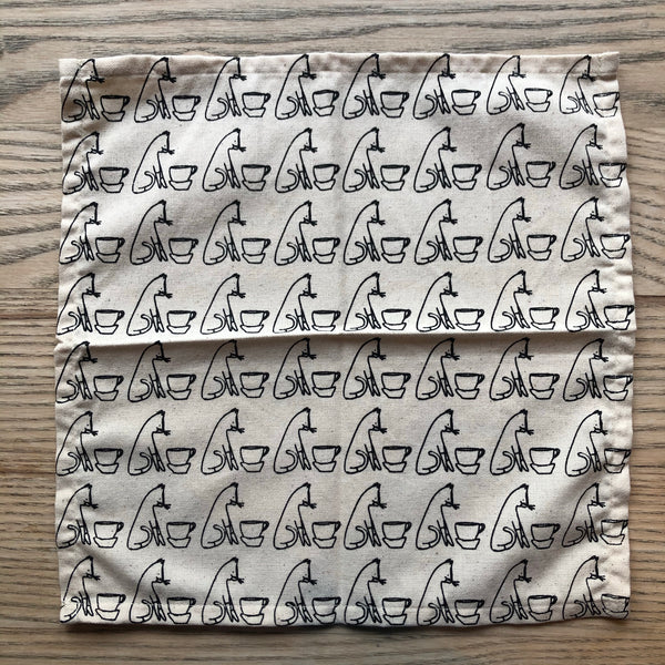 Comins Cat Tea Napkin : White Organic Cotton