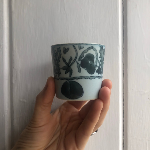 Ancient LIGHT Blue & White Cup tea cup | Yangyang Li, YUNBAI STUDIO, Jingdezhen