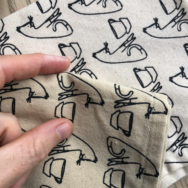 Comins Cat Tea Napkin : Natural Organic Cotton