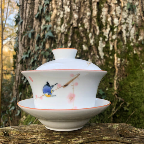 Blue Bird & Cherry Branch Gaiwan 290ml