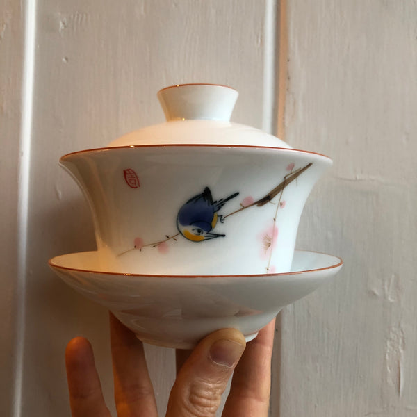 Blue Bird & Cherry Branch Gaiwan 290ml