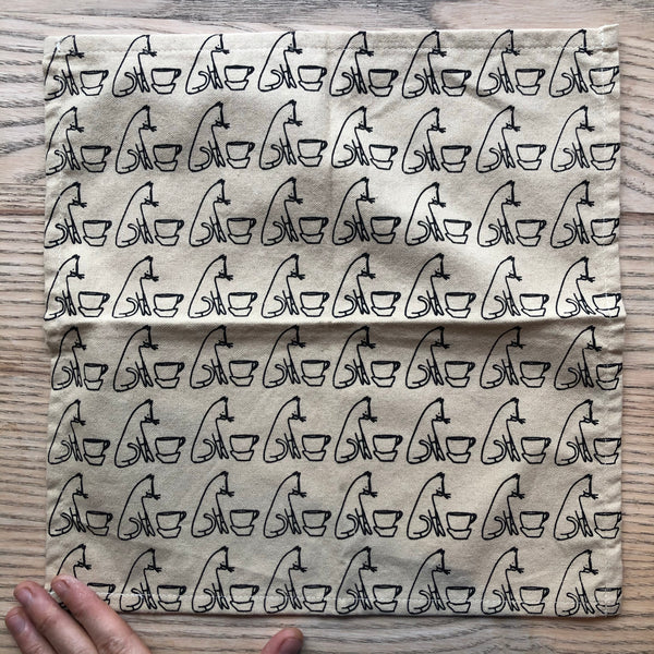 Comins Cat Tea Napkin : Natural Organic Cotton