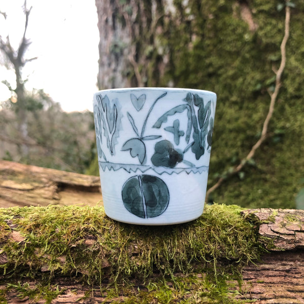 Ancient LIGHT Blue & White Cup tea cup | Yangyang Li, YUNBAI STUDIO, Jingdezhen