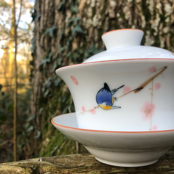 Blue Bird & Cherry Branch Gaiwan 290ml