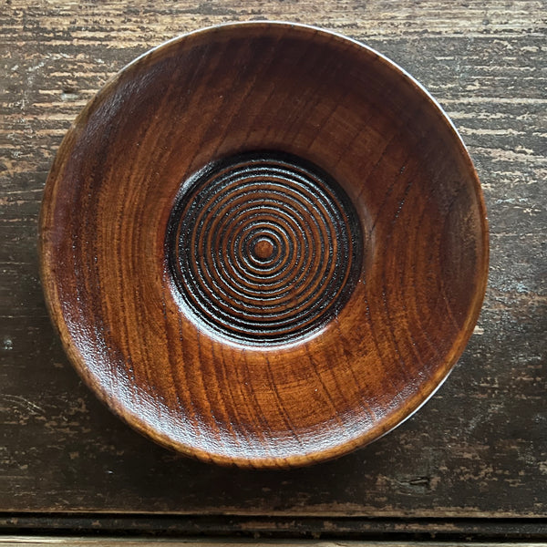 Wood Chataku [saucer] 11.5cm x 11.5cm