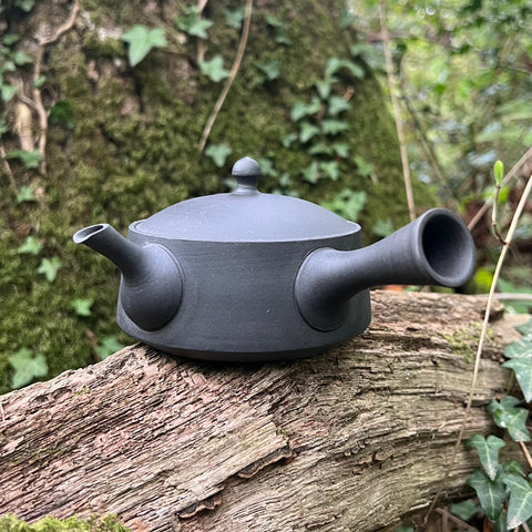 210ml Matt Grey/black Tokoname Kyusu [Tomohiro Kiln]