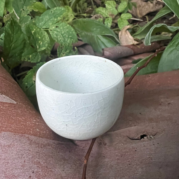 25ml cup : porcelain claybody with silver paint [Seong Il Hong : Boseong, South Korea ]