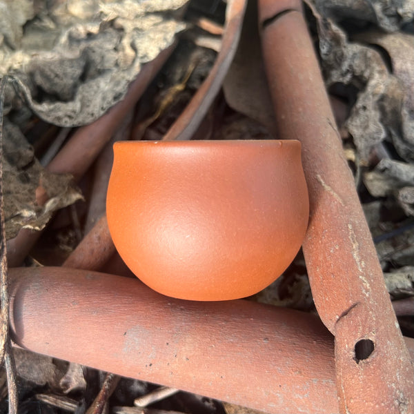 Yixing Curved Pottery Sipping Cup 60ml