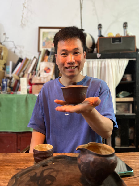 100ml Yellow Mottled Gaiwan : Lu Dan Cheng Jingdezhen