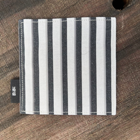 Kokura Stripes coaster white/black [Kokura Shima Shima ;Kitakyushu City, Fukuoka]