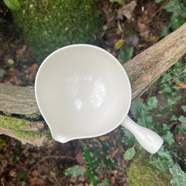 White Tokoname 350ml Japanese Water Cooler [Yuzamashi] [maekawajunzou：前川淳蔵 Kiln]