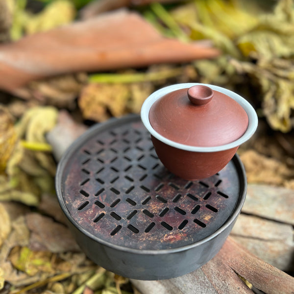 Circular ceramic / copper tea tray : Zhao Hui Jingdezhen