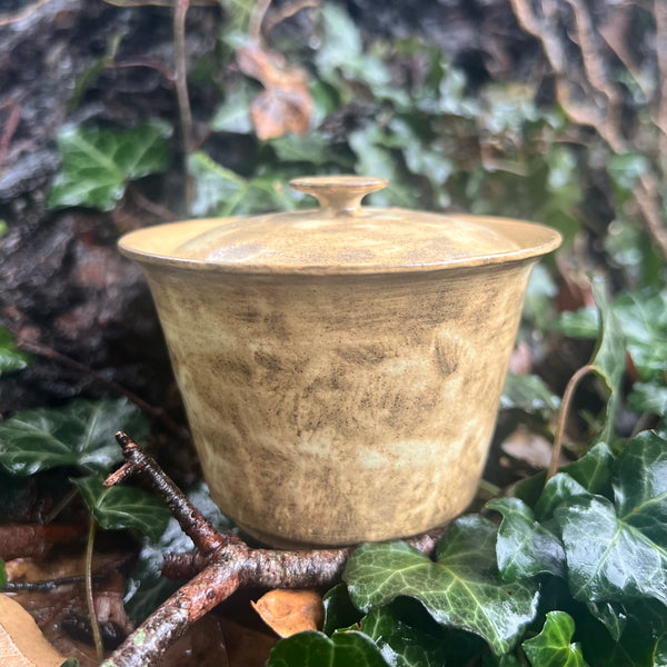 100ml Yellow Mottled Gaiwan : Lu Dan Cheng Jingdezhen