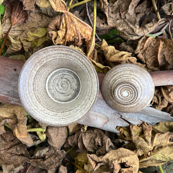 Grey Swirl Gaiwan : Tao's Studio Jingdezhen