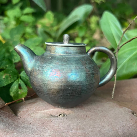 110 - 120ml porcelain claybody with silver painted teapot [Seong Il Hong : Boseong, South Korea ]