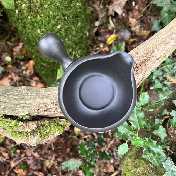 Black Tokoname 240ml Flower Japanese Water Cooler [Yuzamashi] [Gyokko Kiln]