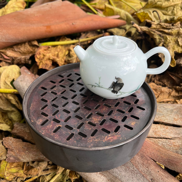 Circular ceramic / copper tea tray : Zhao Hui Jingdezhen