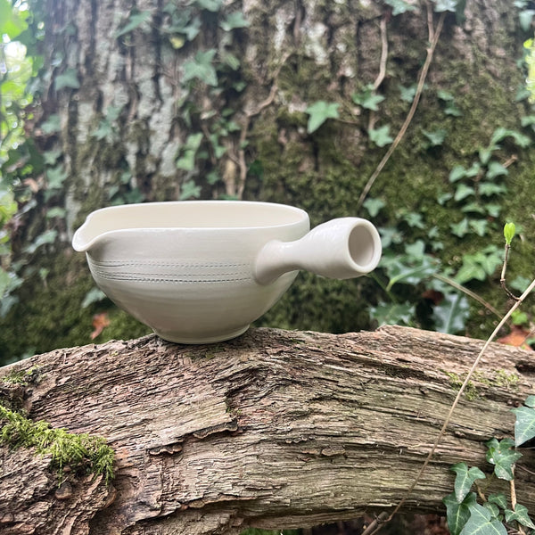 White Tokoname 350ml Japanese Water Cooler [Yuzamashi] [maekawajunzou：前川淳蔵 Kiln]