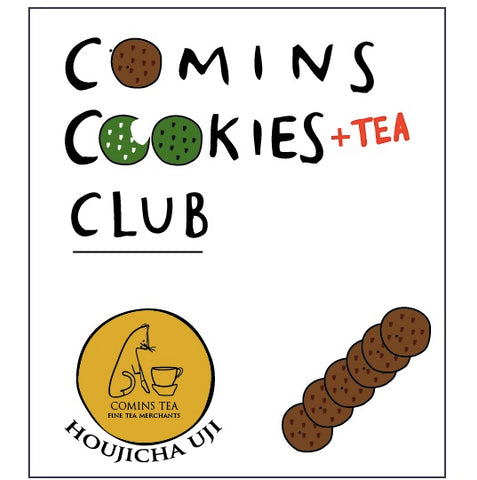 [TEA] & COOKIE CLUB : 6 MINI Dark Houjicha Cookies / Houjicha Uji