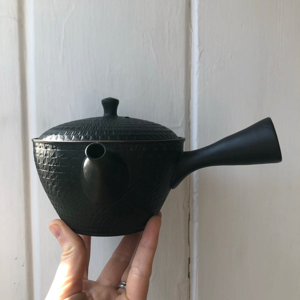 Black ‘Cone’ Tokoname Kyusu Teapot 300ml [Ceramic Strainer]