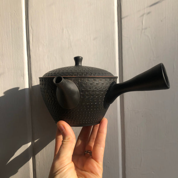 Black ‘Cone’ Tokoname Kyusu Teapot 300ml [Ceramic Strainer]