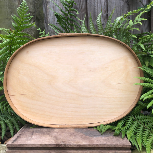 Natural Tea Tray with Oak Band [Shaker Style]