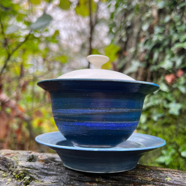 Blue Porcelain Gaiwan [Da Bai, Nantou Taiwan] : 140ml