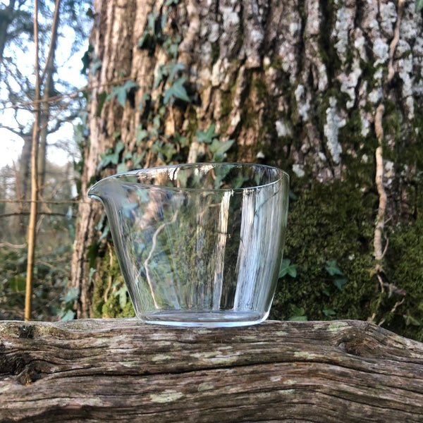 Handle-less wider glass serving jug 250ml