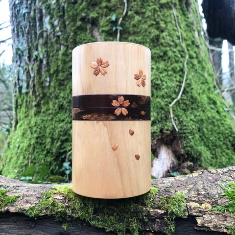 Japanese Aomori Hiba & Cherry Wood Caddy