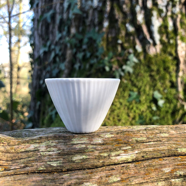 White Porcelain Cup [Tall] [Bai Brothers Studio, Nantou Taiwan]